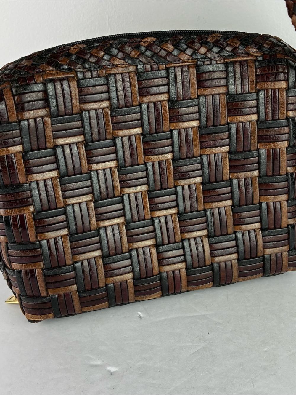Cem Woven Leather Purse View 2
